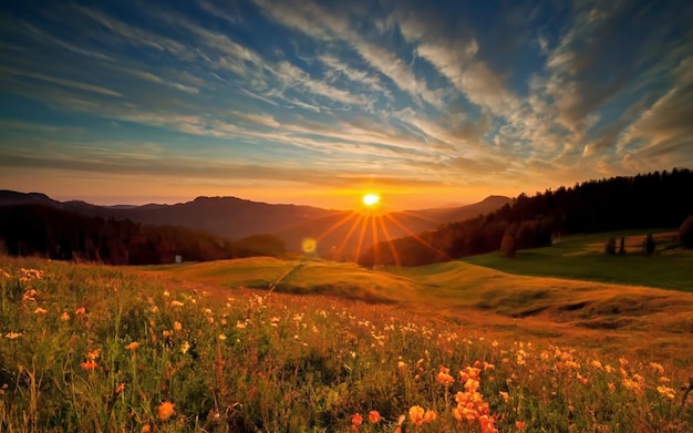 SunKissed Meadows and Starry Skies