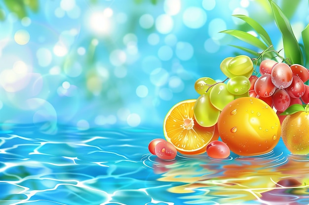 SunKissed Summer Splash Vibrant Fruit Pool Delight