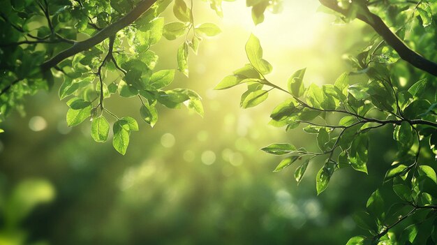 Sunlight Filtering Through Tree Branches Natural Illumination