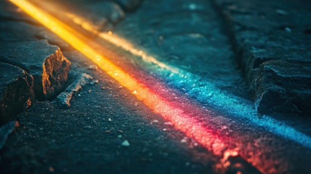 Sunlight Rainbow on Stone