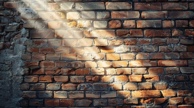 Sunlit Brick Wall Image for Website Background