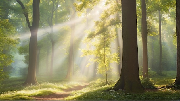 Sunlit Forest Tranquility