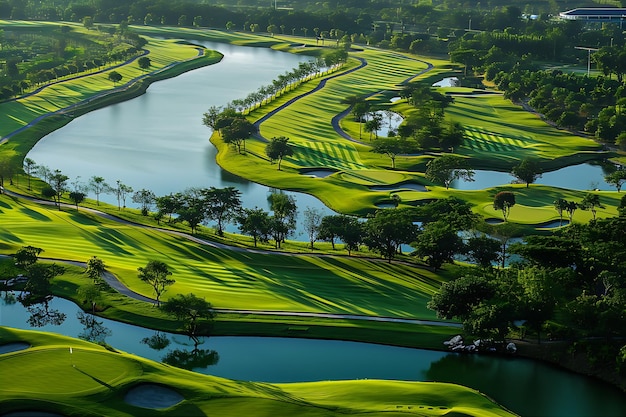 Sunlit Golf Course with a Bright Ambiance