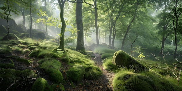 Sunlit Green Canopy