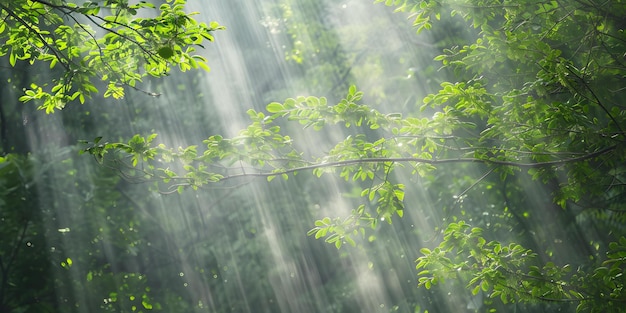 Sunlit Lush Forest