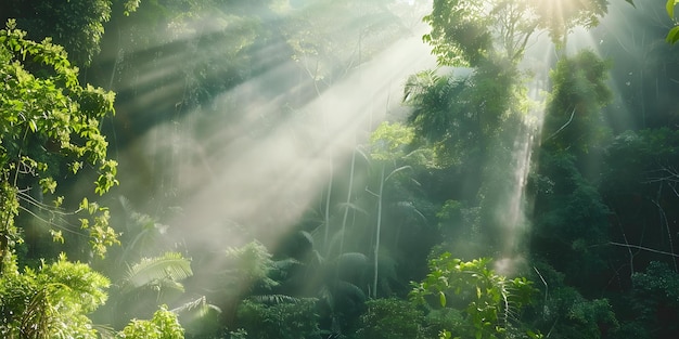 Sunlit Lush Forest