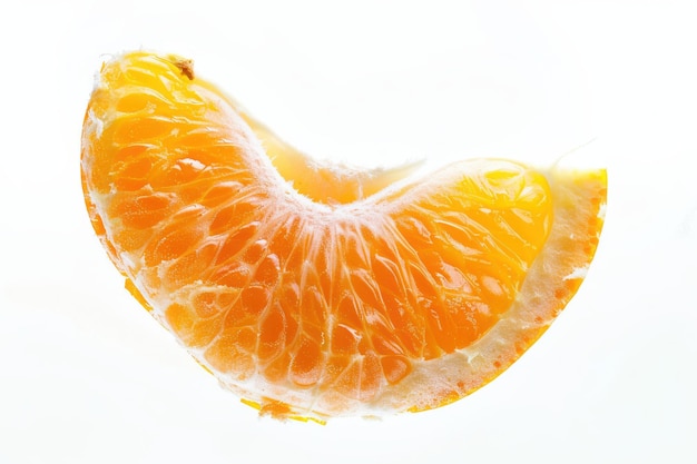 A Sunlit Slice of Tangerine Freshly Peeled for a Summer Snack