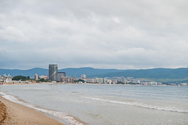 Sunny Beach on Black Sea in Bulgaria Summer vacation travel holiday