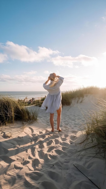 Sunny day at the dune beach