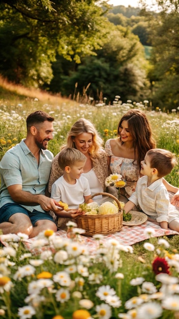 Sunny Days A Joyful Family Picnic in the Park