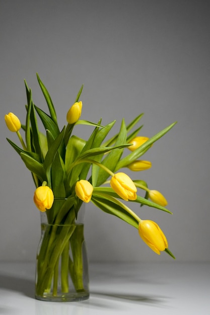 Sunny Elegance A Bouquet of Yellow Tulips