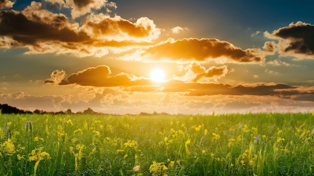 Sunny sky background nature composition