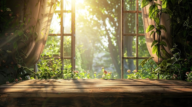 Photo sunny window view