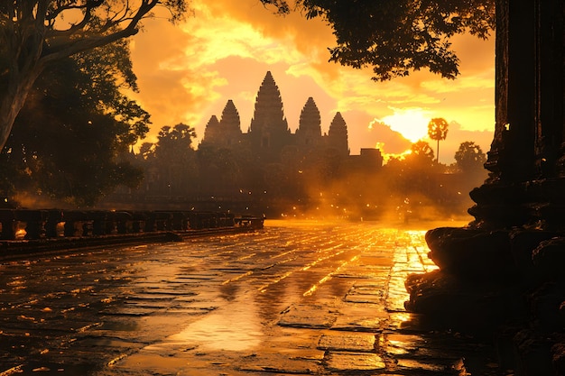 Photo sunrise at angkor wat