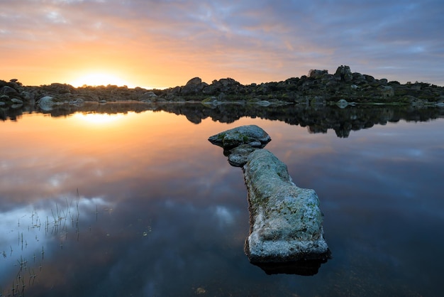 Sunrise in the Barruecos Extremadura Spain