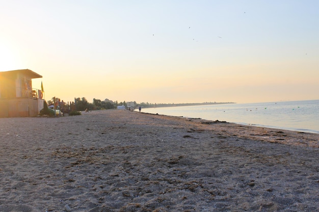 Sunrise over the Black sea Ukraine