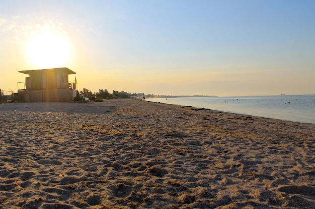 Sunrise over the Black sea Ukraine