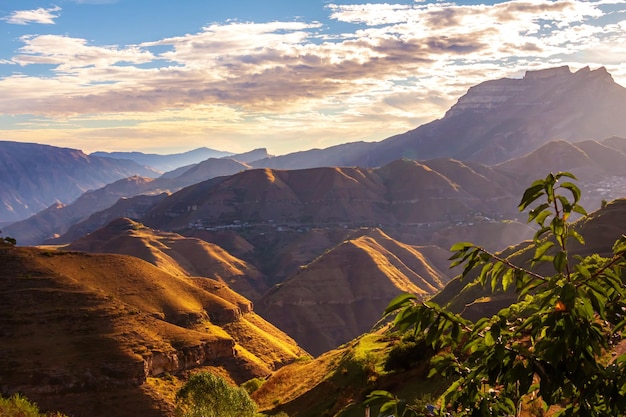 Sunrise in the Caucasus Mountains Dagestan