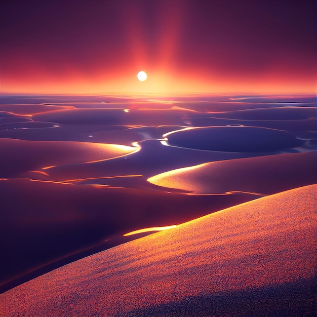 Sunrise in the desert