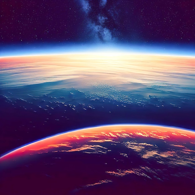 sunrise over the earth