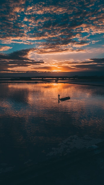 Sunrise in the lagoon