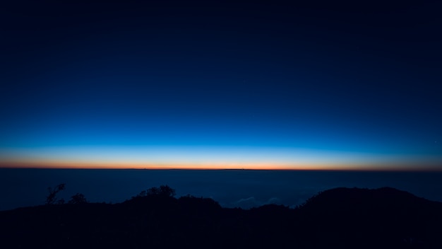 Sunrise landscape over mountain