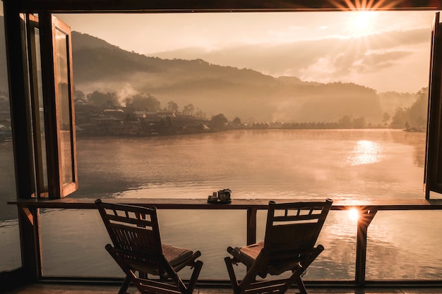 Sunrise at Lee wine Rak Thai, Chinese settlement, Mae Hong Son, Thailand