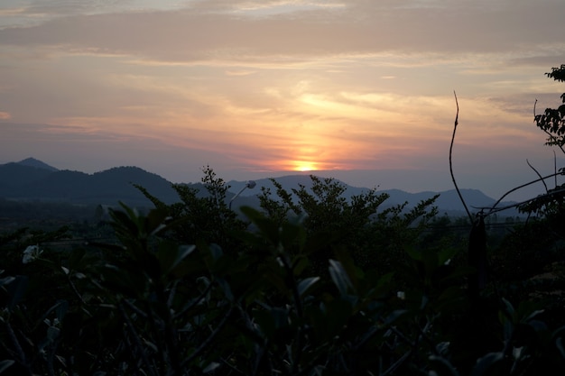 Sunrise in the mountain view