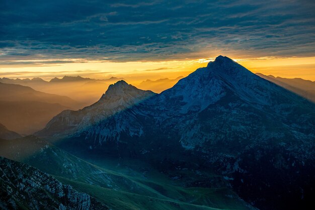 Sunrise in the mountains