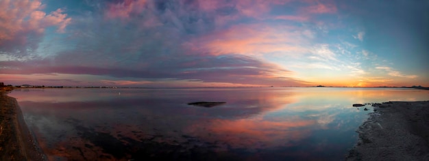 sunrise over the river