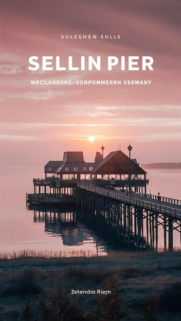 Photo sunrise at sellin pier sellin mecklenburg vorpommern germany