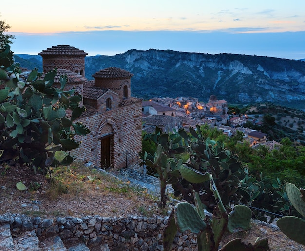 Sunrise Stilo village Calabria Italy