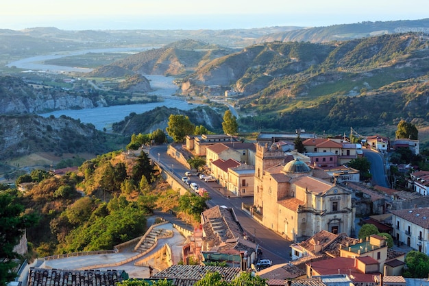 Sunrise Stilo village Calabria Italy