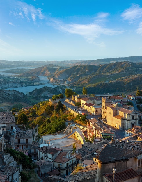 Sunrise Stilo village Calabria Italy