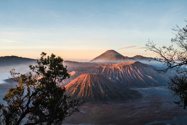 Sunrise at volcano Mt.Bromo (Gunung Bromo) East Java, Indonesia