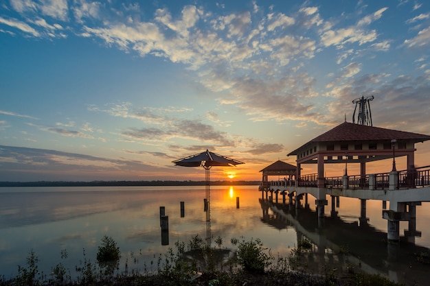 Sunrise at waterfront