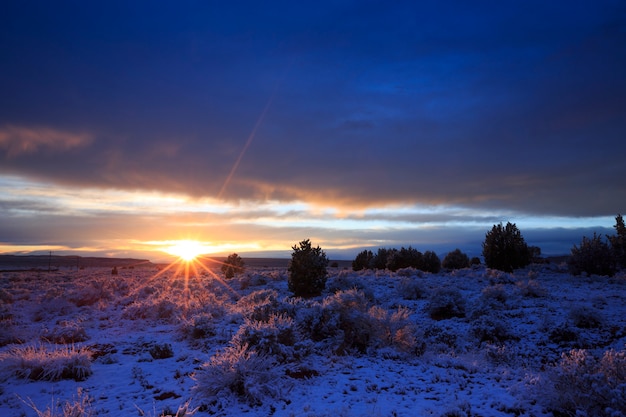 Sunset after a Snowstorm in Southern Utah