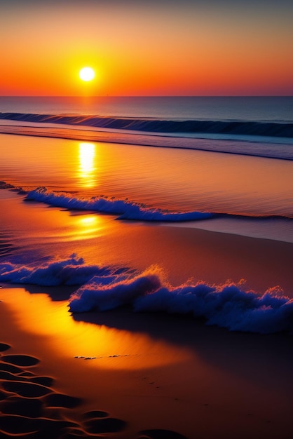 Sunset on the beach by person on 500px