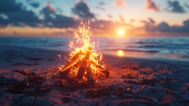 Sunset beach poetry reading with famous poets and a bonfire