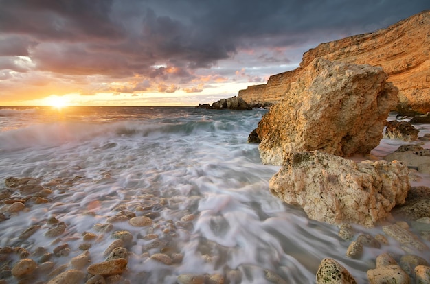 Sunset on the beach