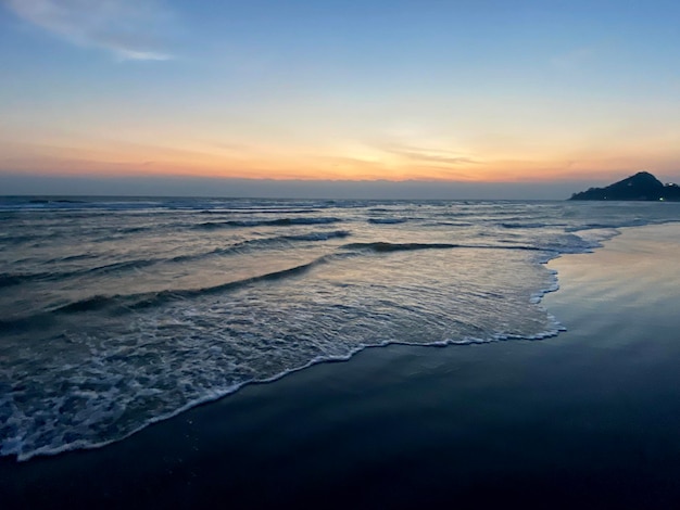 Sunset over the beach