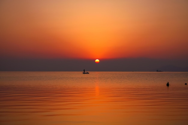 sunset on the beach