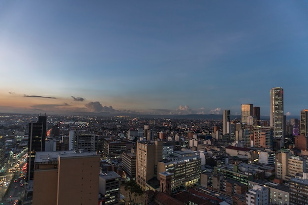 A sunset in Bogotá