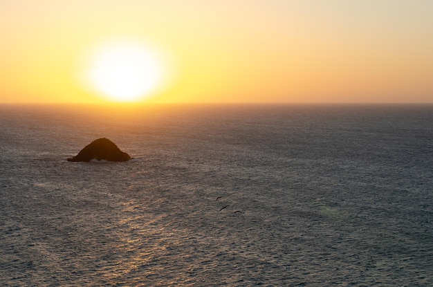 Sunset over the Caribbean Sea Coast of La Guajira