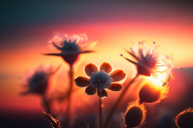 sunset and cloud a macro photography detailed closeup of the flowers