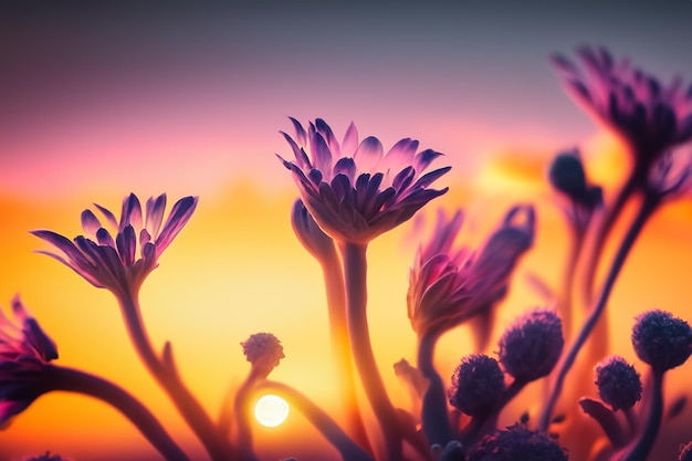 sunset and cloud a macro photography detailed closeup of the flowers