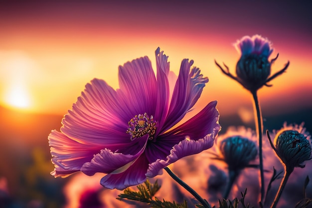 sunset and cloud a macro photography detailed closeup of the flowers