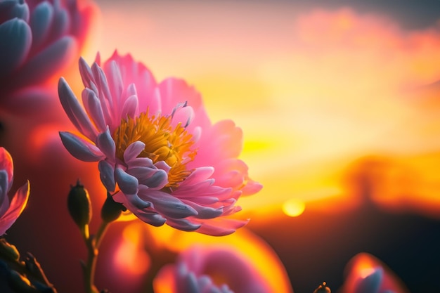 sunset and cloud a macro photography detailed closeup of the flowers