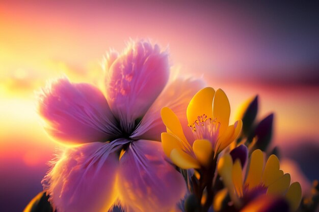 sunset and cloud a macro photography detailed closeup of the flowers