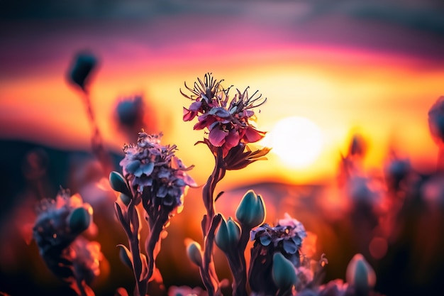 sunset and cloud a macro photography detailed closeup of the flowers